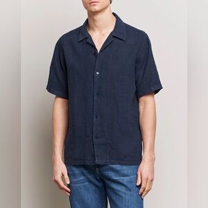 NN07 Julio Linen Resort Shirt Navy Blue NWT Men’s size XL